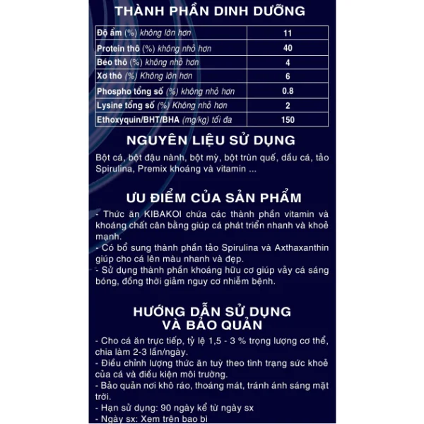 Thức Ăn Cá Koi Kibakoi Pr